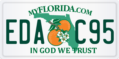 FL license plate EDAC95