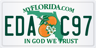FL license plate EDAC97