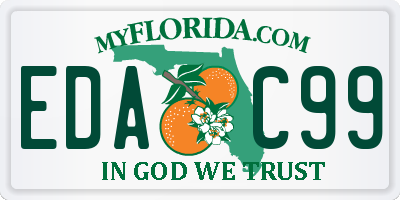 FL license plate EDAC99