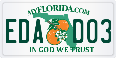 FL license plate EDAD03