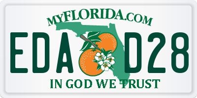 FL license plate EDAD28