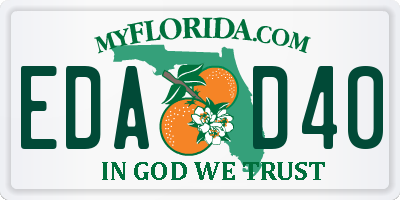 FL license plate EDAD40