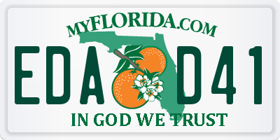FL license plate EDAD41