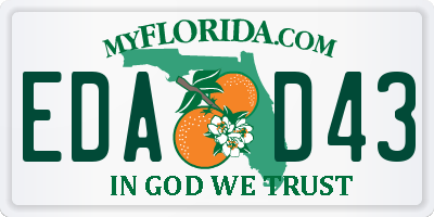 FL license plate EDAD43