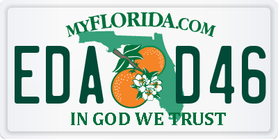 FL license plate EDAD46