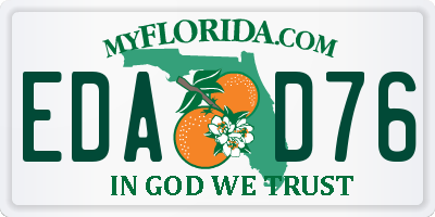 FL license plate EDAD76