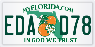 FL license plate EDAD78