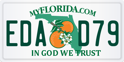 FL license plate EDAD79