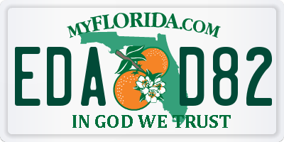 FL license plate EDAD82