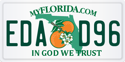 FL license plate EDAD96