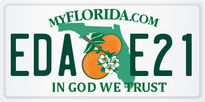 FL license plate EDAE21