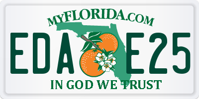 FL license plate EDAE25