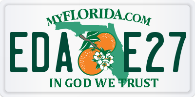 FL license plate EDAE27