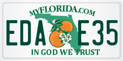 FL license plate EDAE35