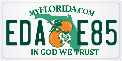 FL license plate EDAE85
