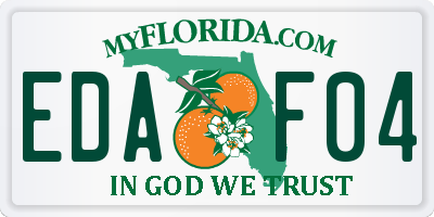 FL license plate EDAF04