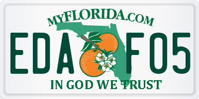 FL license plate EDAF05