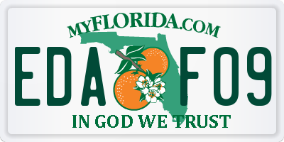 FL license plate EDAF09