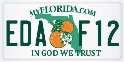 FL license plate EDAF12