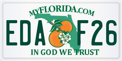 FL license plate EDAF26