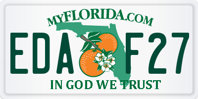 FL license plate EDAF27
