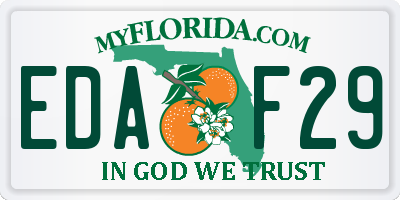 FL license plate EDAF29