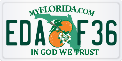FL license plate EDAF36