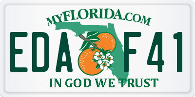 FL license plate EDAF41