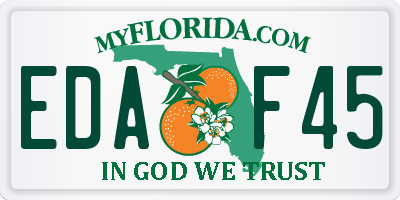FL license plate EDAF45