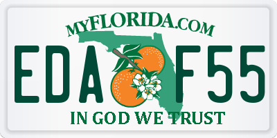 FL license plate EDAF55