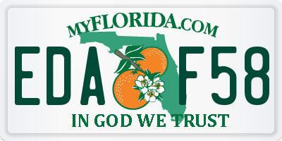FL license plate EDAF58