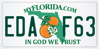 FL license plate EDAF63