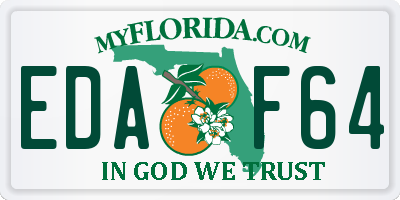 FL license plate EDAF64