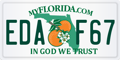FL license plate EDAF67