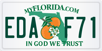 FL license plate EDAF71