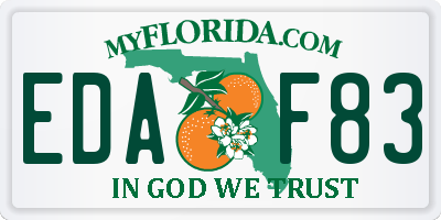FL license plate EDAF83