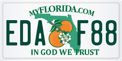 FL license plate EDAF88