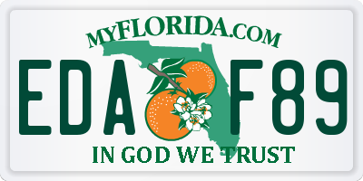 FL license plate EDAF89