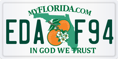 FL license plate EDAF94