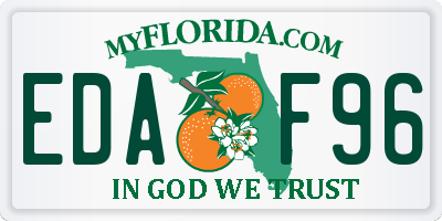 FL license plate EDAF96