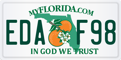 FL license plate EDAF98