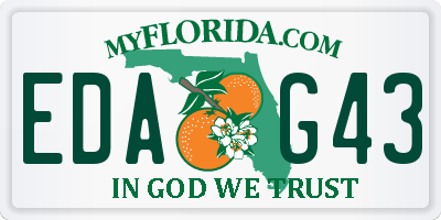 FL license plate EDAG43