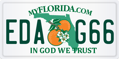 FL license plate EDAG66