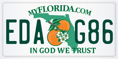 FL license plate EDAG86