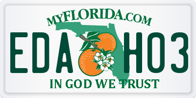 FL license plate EDAH03