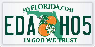 FL license plate EDAH05