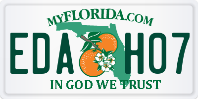 FL license plate EDAH07