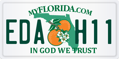 FL license plate EDAH11