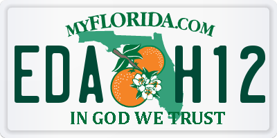 FL license plate EDAH12