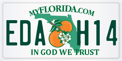 FL license plate EDAH14